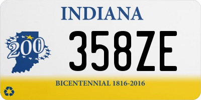 IN license plate 358ZE