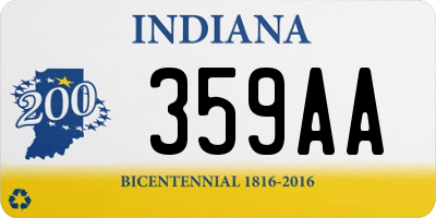 IN license plate 359AA