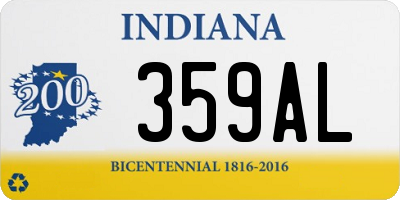 IN license plate 359AL