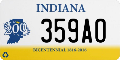 IN license plate 359AO