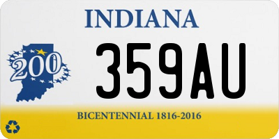 IN license plate 359AU