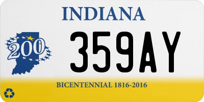 IN license plate 359AY