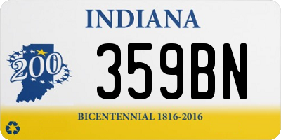 IN license plate 359BN