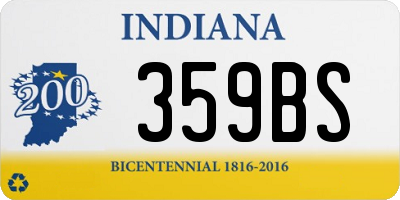 IN license plate 359BS