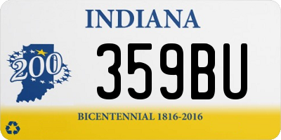 IN license plate 359BU
