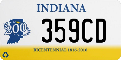 IN license plate 359CD