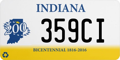 IN license plate 359CI