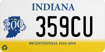 IN license plate 359CU