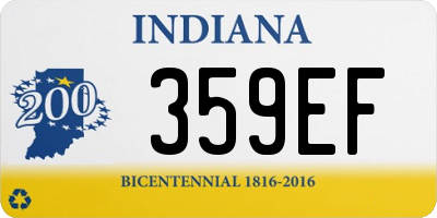 IN license plate 359EF