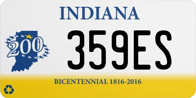 IN license plate 359ES