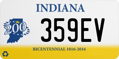 IN license plate 359EV