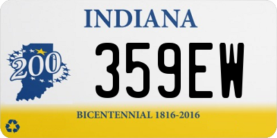 IN license plate 359EW