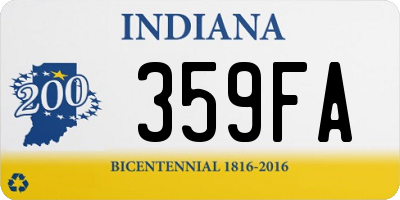 IN license plate 359FA