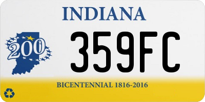 IN license plate 359FC