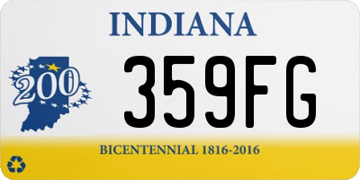 IN license plate 359FG