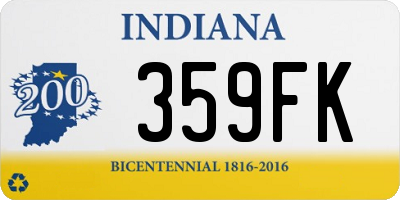 IN license plate 359FK