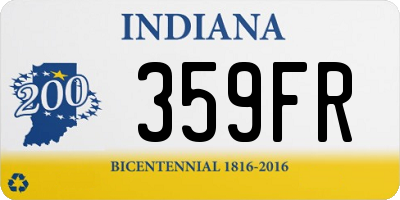 IN license plate 359FR