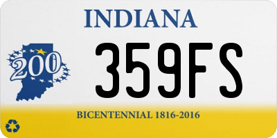 IN license plate 359FS