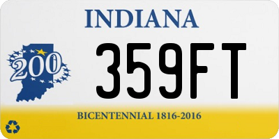 IN license plate 359FT