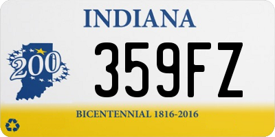 IN license plate 359FZ