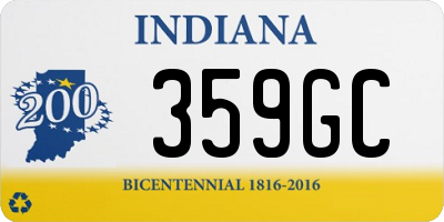 IN license plate 359GC