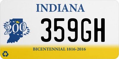 IN license plate 359GH