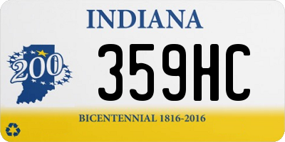 IN license plate 359HC