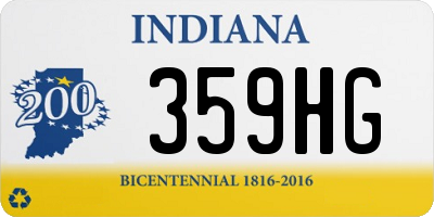 IN license plate 359HG