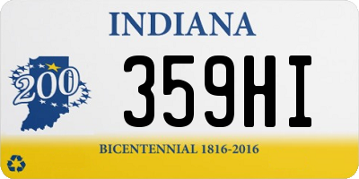 IN license plate 359HI