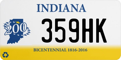 IN license plate 359HK