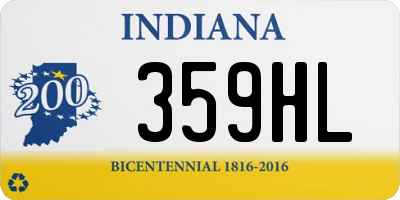 IN license plate 359HL