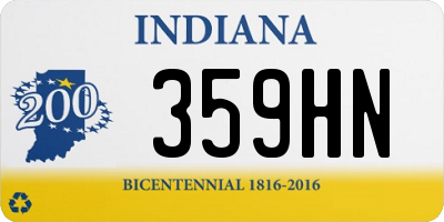 IN license plate 359HN