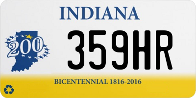 IN license plate 359HR