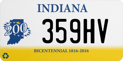 IN license plate 359HV