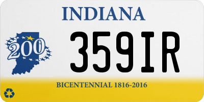 IN license plate 359IR