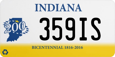 IN license plate 359IS