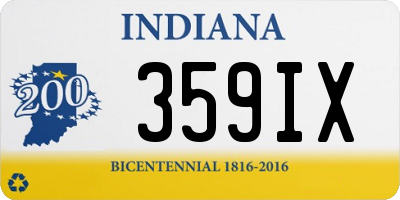 IN license plate 359IX