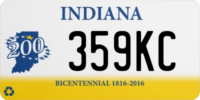 IN license plate 359KC