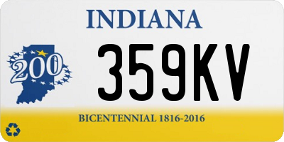 IN license plate 359KV