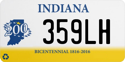 IN license plate 359LH