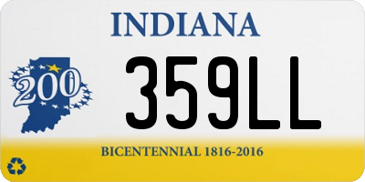 IN license plate 359LL