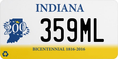 IN license plate 359ML