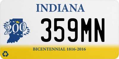 IN license plate 359MN