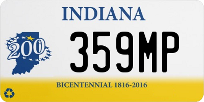 IN license plate 359MP