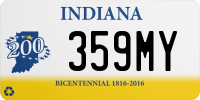 IN license plate 359MY
