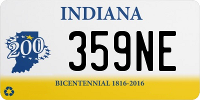 IN license plate 359NE