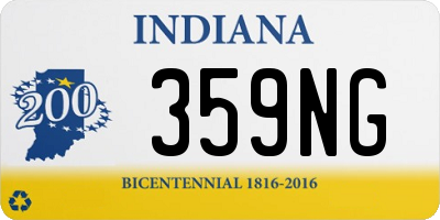 IN license plate 359NG