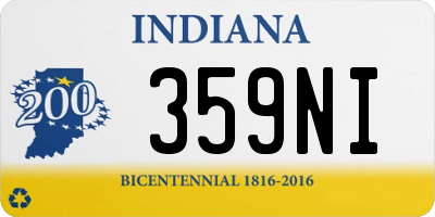 IN license plate 359NI