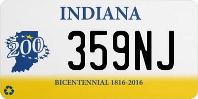 IN license plate 359NJ