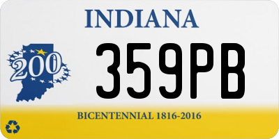 IN license plate 359PB